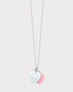 TIFFANY & CO. Return to Tiffany Pink Double Heart Tag Pendant in Silver | 蒂芙尼 心心頸鏈 (粉紅色) - LONDONKELLY 英國名牌代購