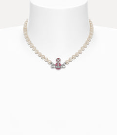 VIVIENNE WESTWOOD Kitty Pearl Necklace | 西太后 珍珠頸鏈 (粉紅色) - LondonKelly 英國名牌代購