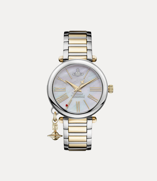 VIVIENNE WESTWOOD Men's Mother Orb Watch | 西太后 男仕手錶 (金銀色) - LondonKelly 英國名牌代購