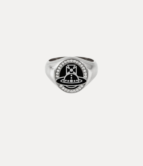 VIVIENNE WESTWOOD Sussex Ring | 西太后 男仕戒指 (黑銀色) - LondonKelly 英國名牌代購